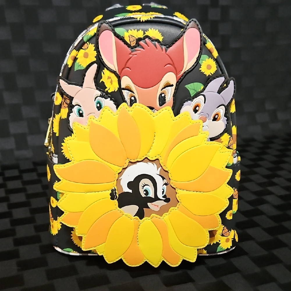 Loungefly Disney Sunflower Bambi Thumper Backpack, New w/Packaging & Tags WDBK35